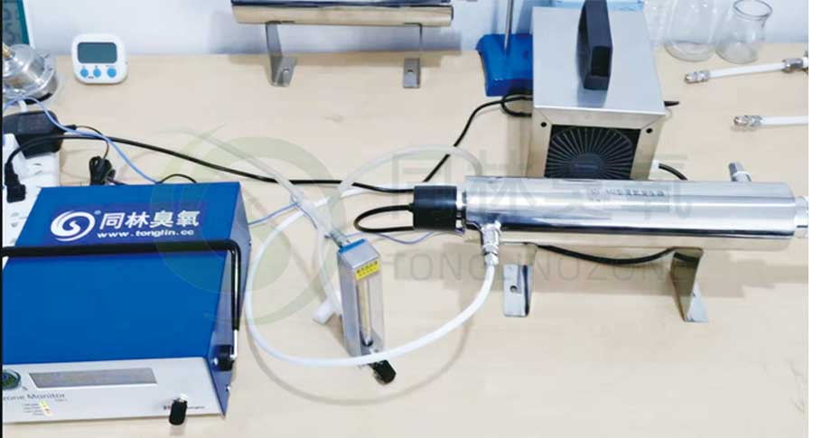 紫外線臭氧發(fā)生器300ppb臭氧濃度測(cè)試現(xiàn)場(chǎng)